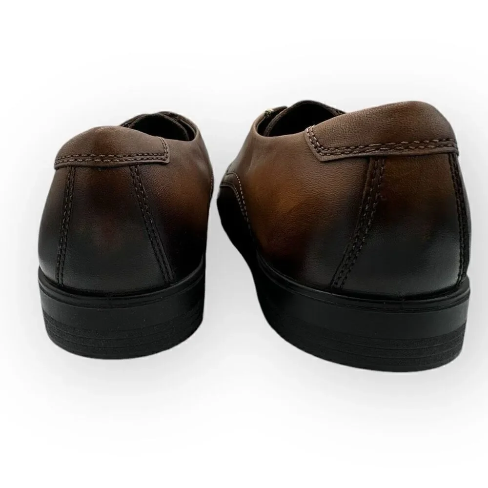 NWOT Ecco Melbourne lace up leather Mens oxfords in Amber Size 10